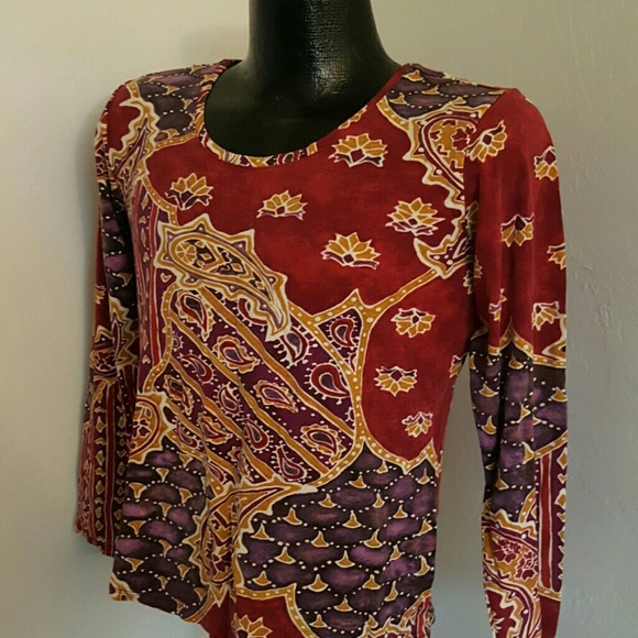 Chico's women top long sleeve size 1 - Picture 3 of 8